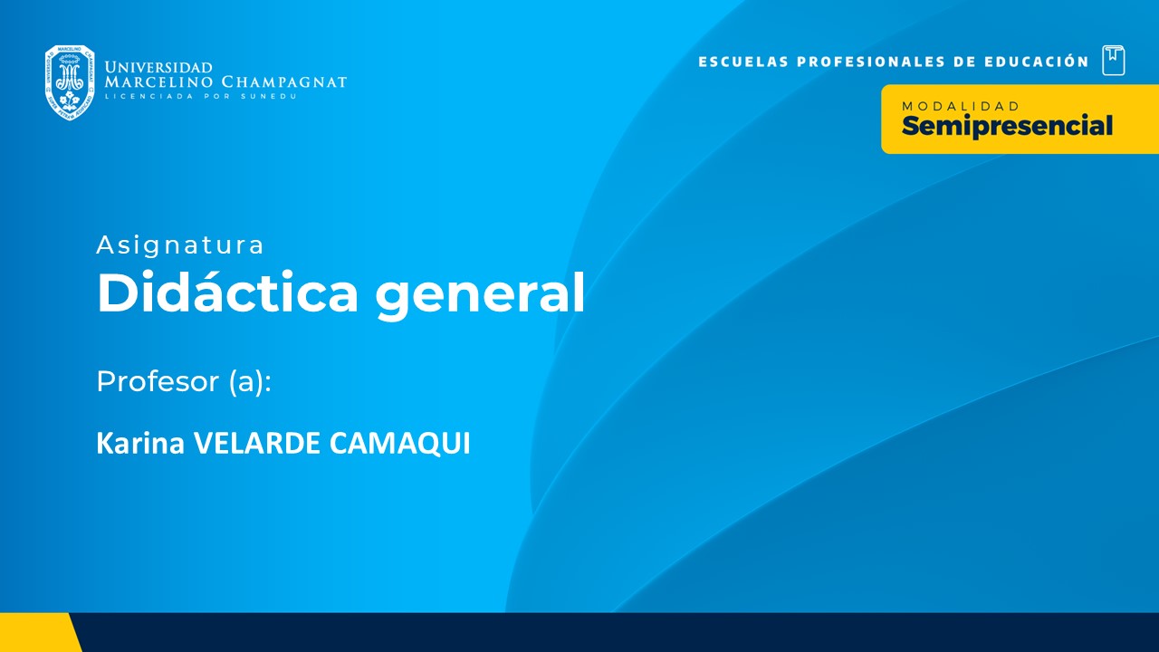 DIDACTICA GENERAL (VELARDE)