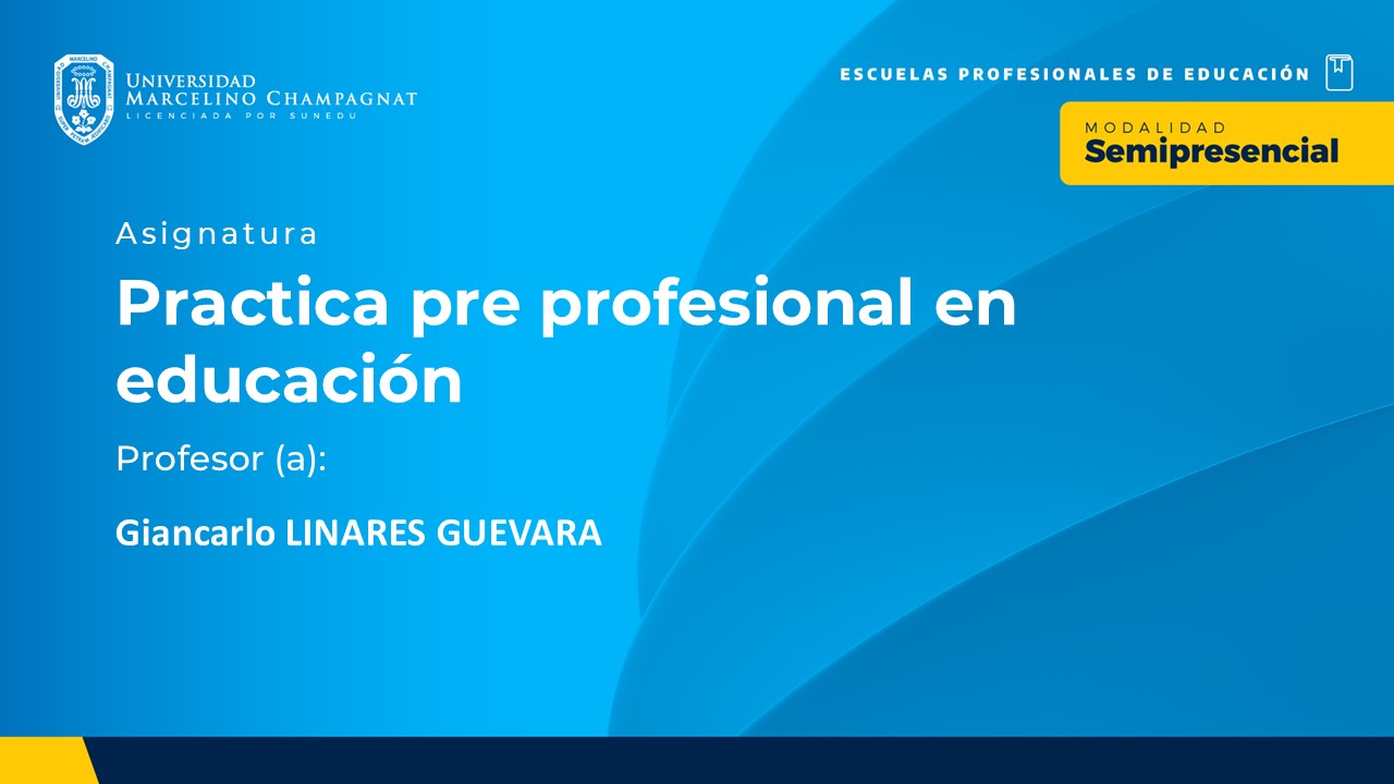 BL25 - PRACTICA PRE PROFESIONAL EN EDUCACION