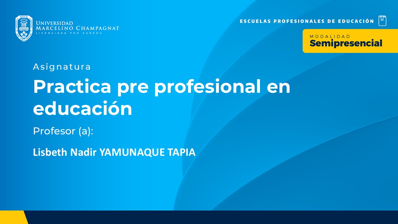 BL25 - PRACTICA PRE PROFESIONAL EN EDUCACION