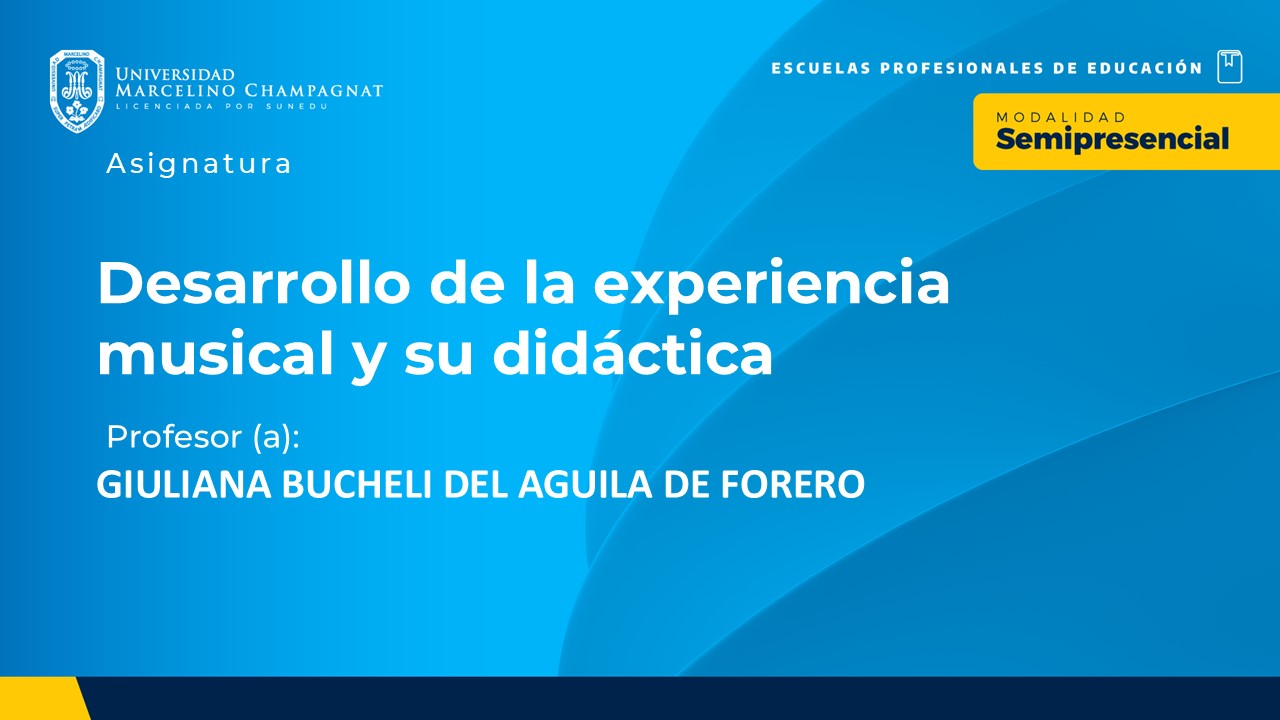 DESARROLLO DE LA EXPERIENCIA MUSICAL Y SU DIDACTICA