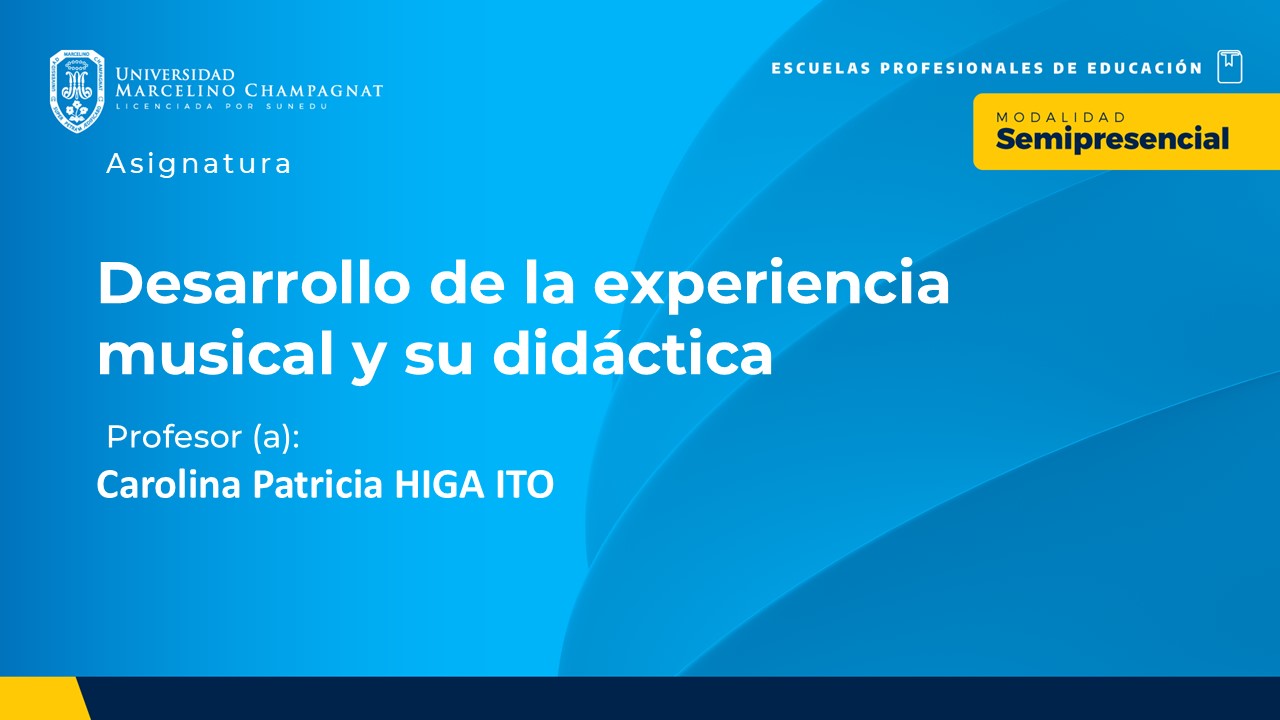 DESARROLLO DE LA EXPERIENCIA MUSICAL Y SU DIDACTICA
