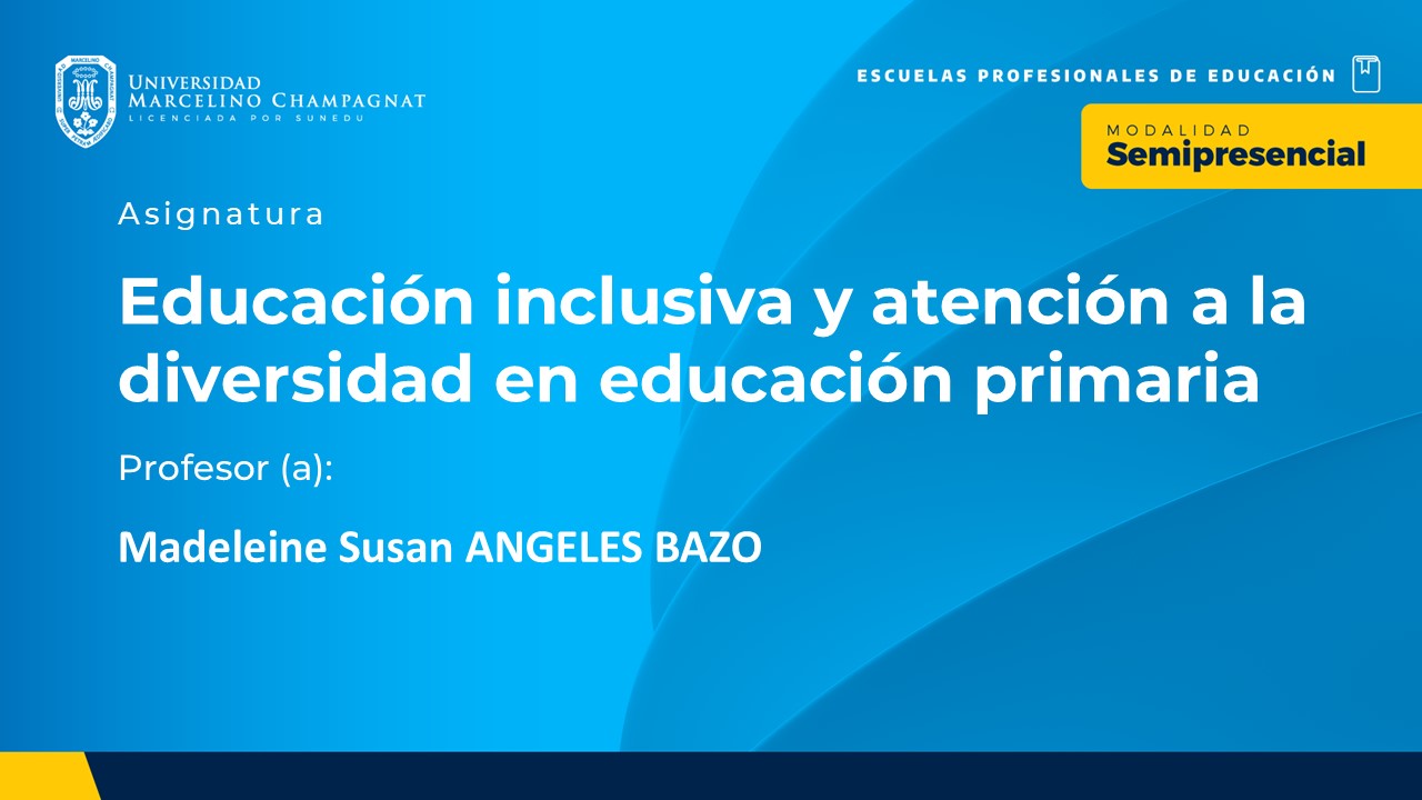 BL25 - EDUCACION INCLUSIVA Y ATENCION A LA DIVERSIDAD_SUSAN EN EDUCACION PRIMARIA