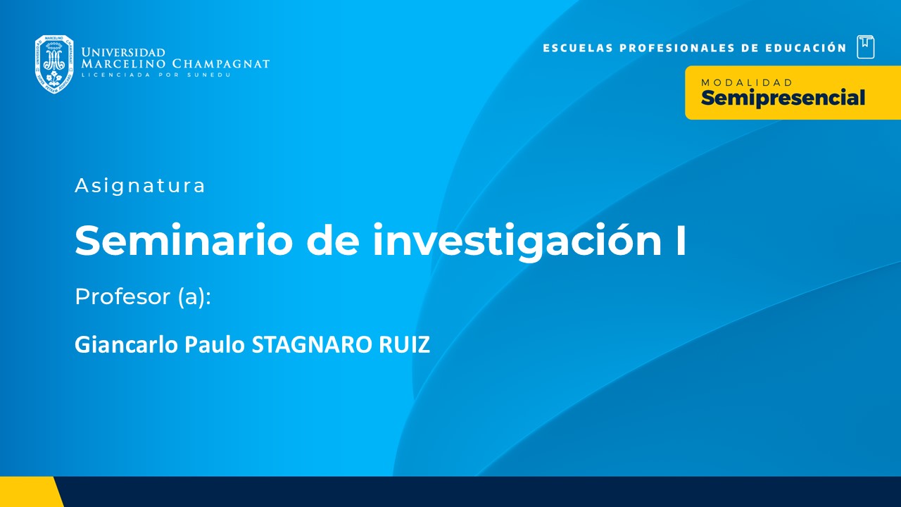 BL25 - SEMINARIO DE INVESTIGACION I