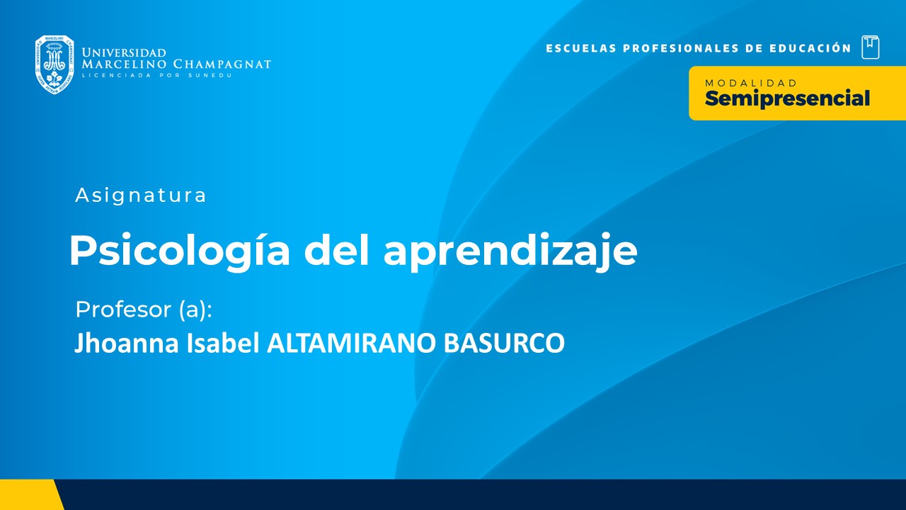 BL25 - PSICOLOGIA DEL APRENDIZAJE