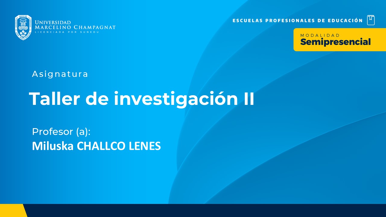 BL25 - TALLER DE INVESTIGACION II