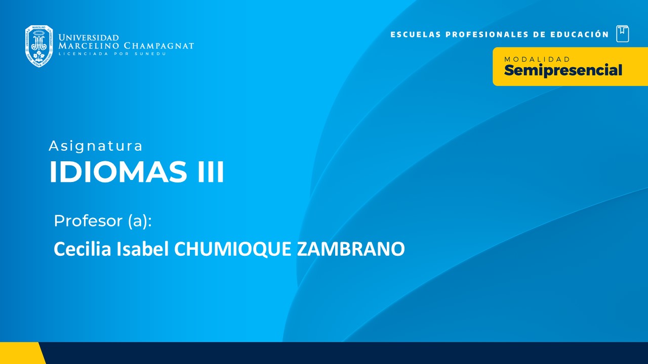 BL25 - IDIOMAS III