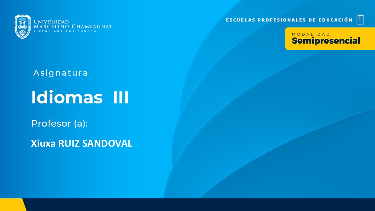 BL25 - IDIOMAS III