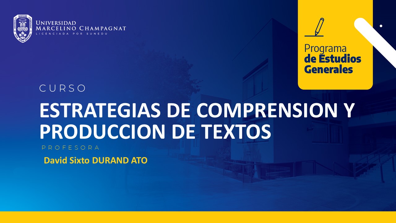 ESTRATEGIAS DE COMPRENSION Y PRODUCCION DE TEXTOS 
