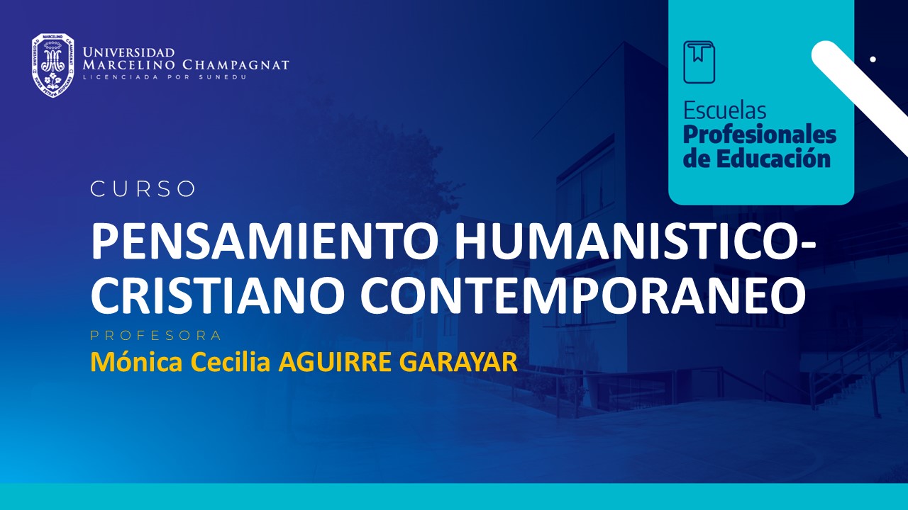 PENSAMIENTO HUMANISTICO-CRISTIANO CONTEMPORANEO-EDU