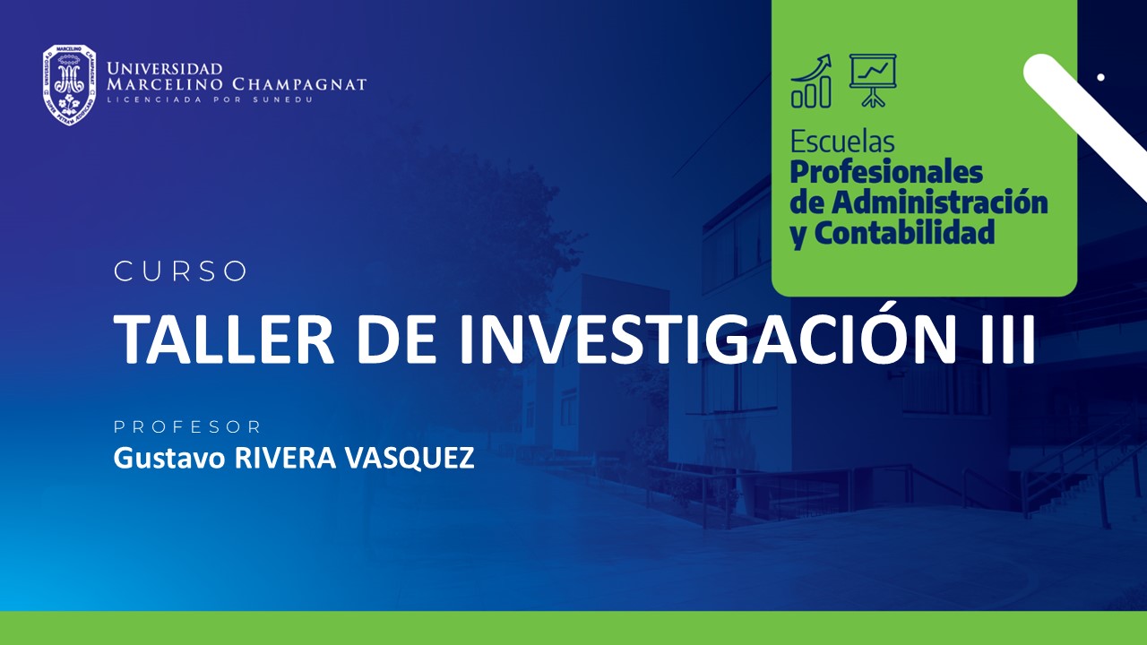 TALLER DE INVESTIGACION III