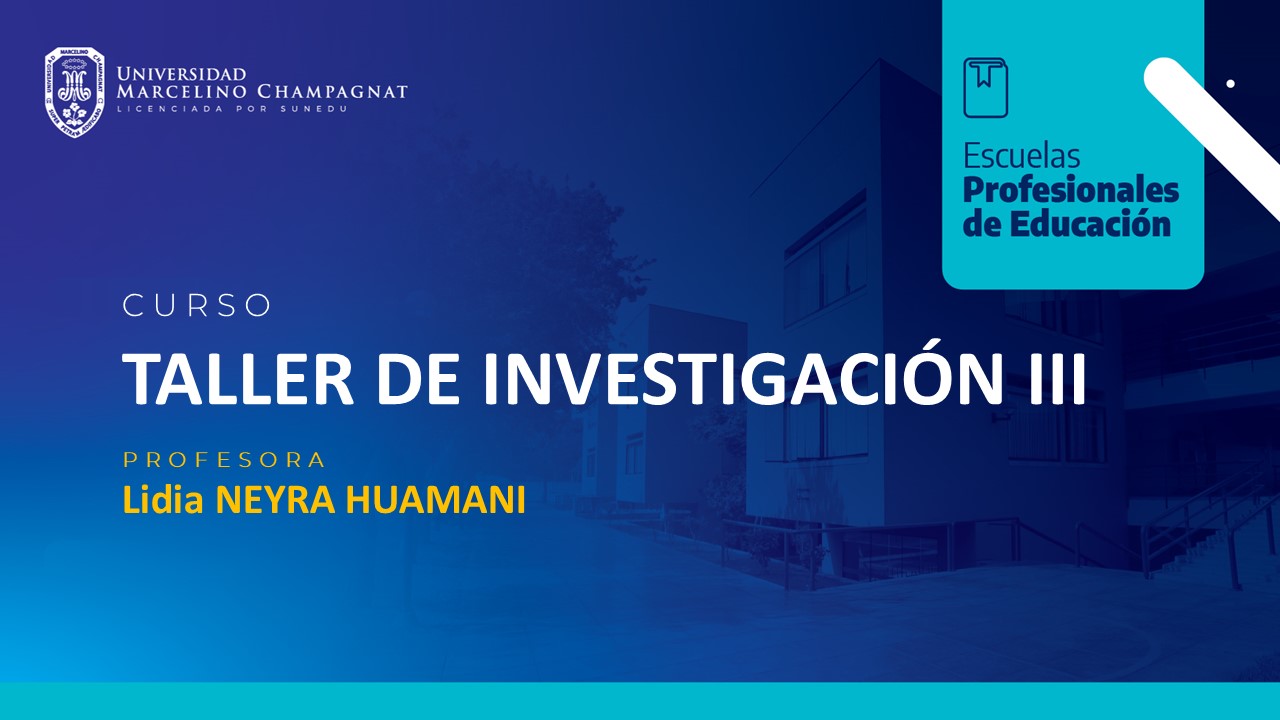 TALLER DE INVESTIGACION III
