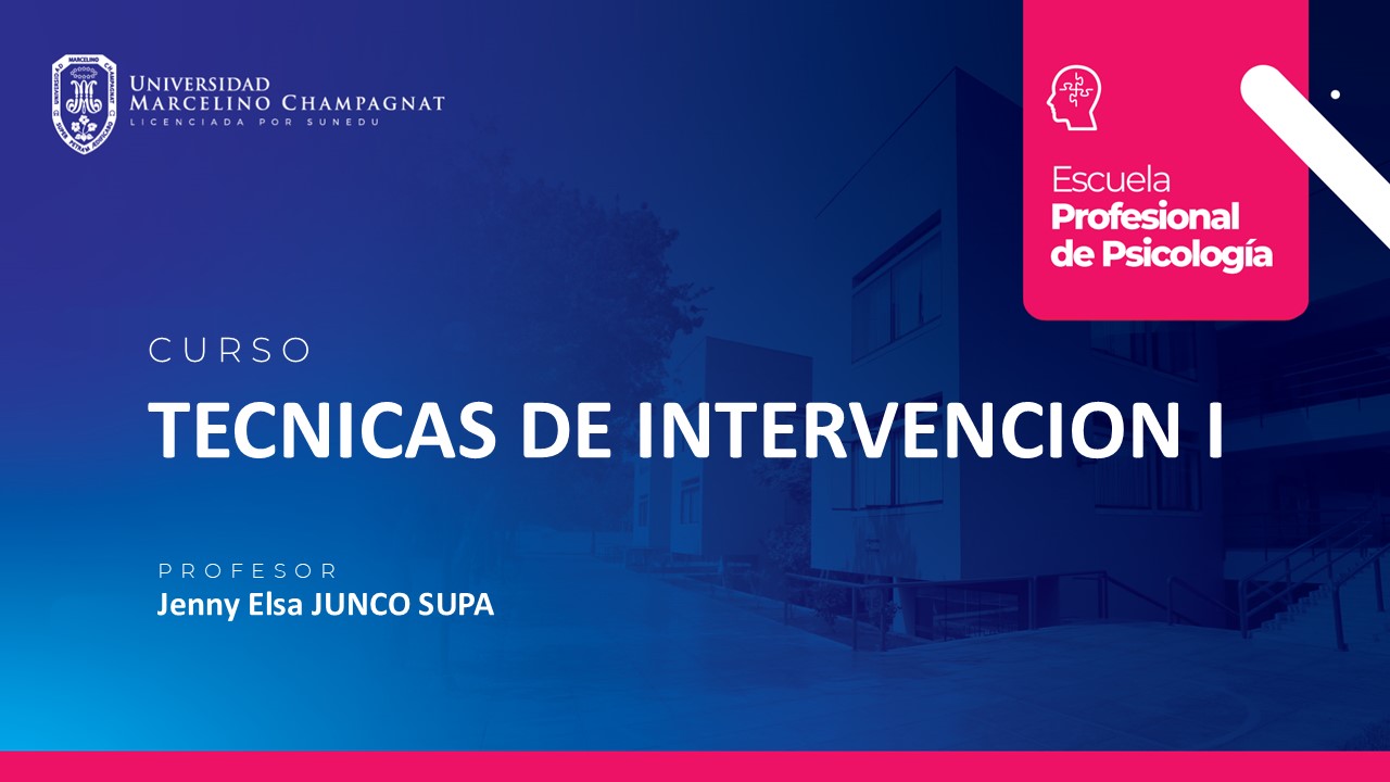 TECNICAS DE INTERVENCION I