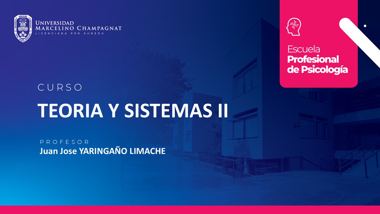 TEORIA Y SISTEMAS II