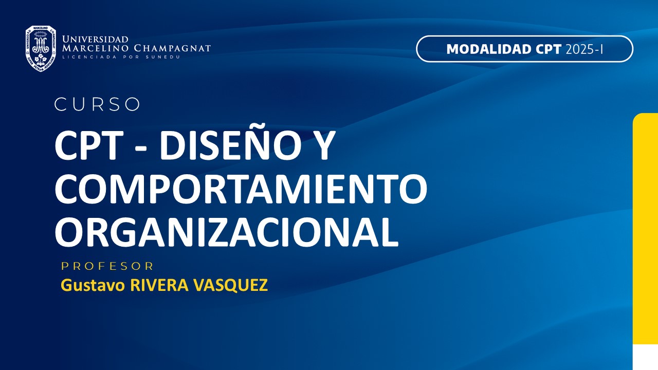 CPT - DISEÑO Y COMPORTAMIENTO ORGANIZACIONAL