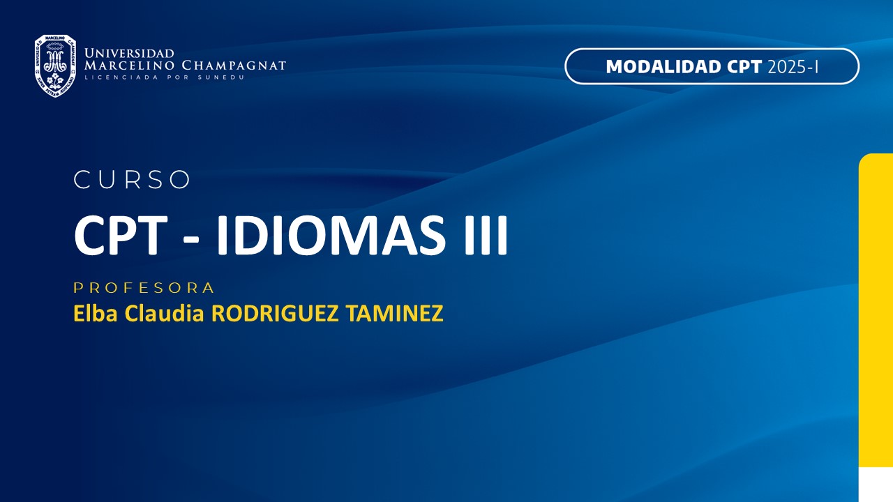 CPT - IDIOMAS III