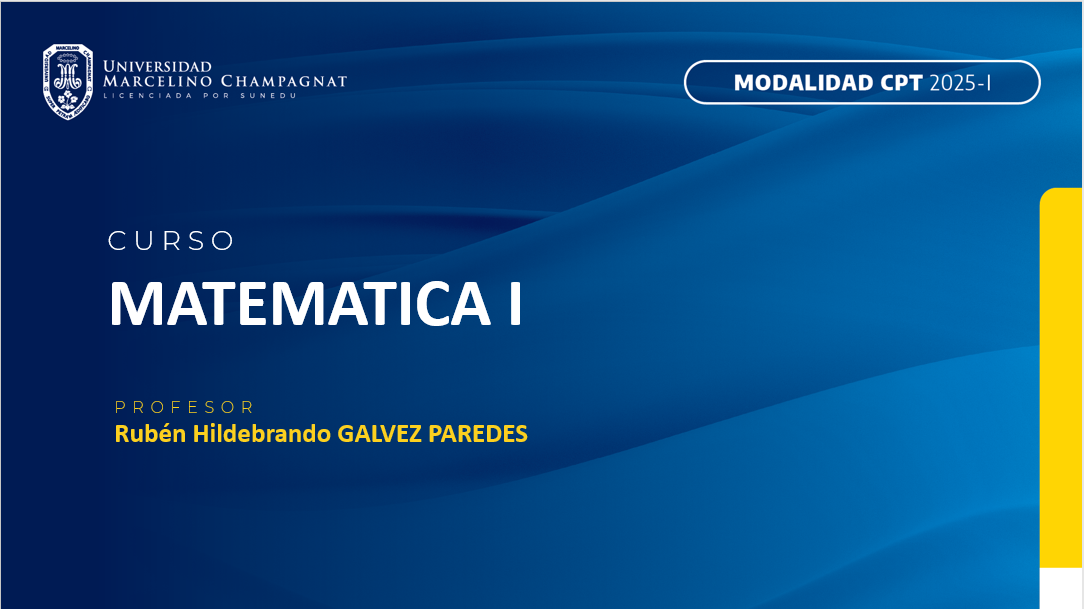 CPT - MATEMATICA I (GALVEZ)