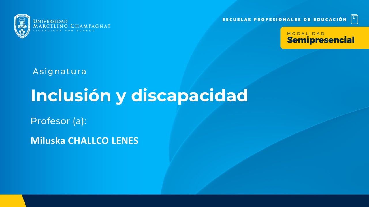 BL25 - INCLUSIÓN Y DISCAPACIDAD - VIRTUAL