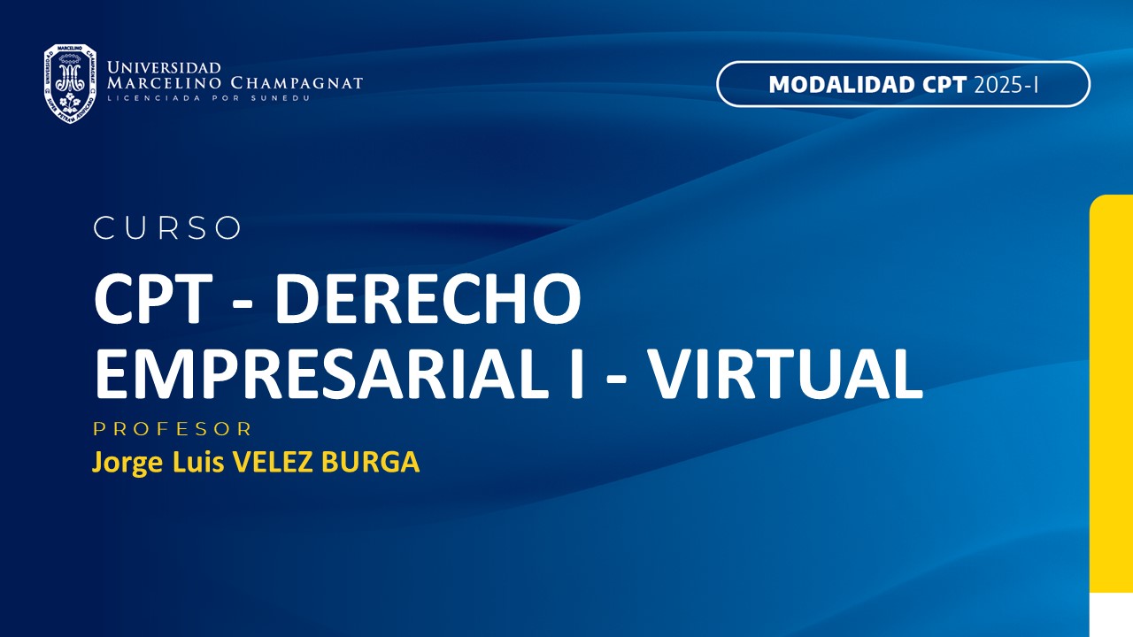 CPT - DERECHO EMPRESARIAL I - VIRTUAL