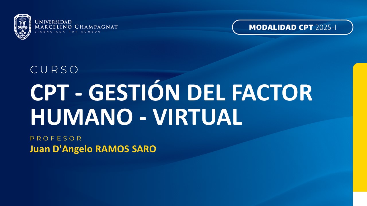 CPT - GESTION DEL FACTOR HUMANO - VIRTUAL