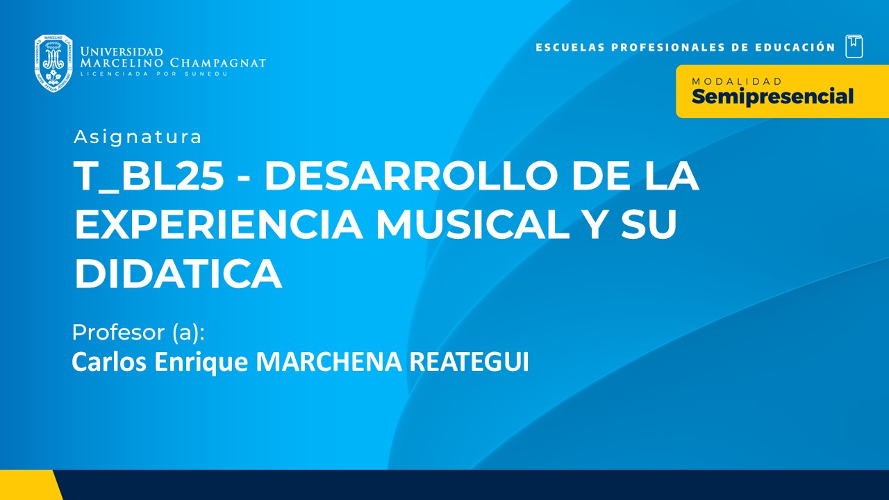 T_BL25 - DESARROLLO DE LA EXPERIENCIA MUSICAL Y SU DIDATICA