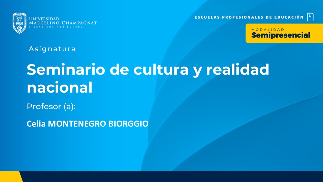 BL25 - SEMINARIO DE CULTURA Y REALIDAD NACIONAL - VIRTUAL