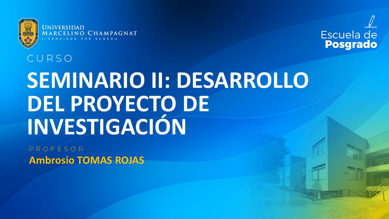 EPG - SEMINARIO II: DESARROLLO DEL PROYECTO DE INVESTIGACION