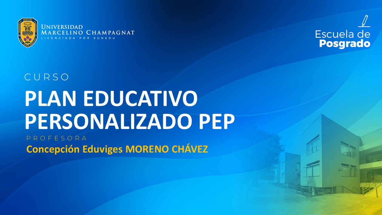 EPG - PLAN EDUCATIVO PERSONALIZADO PEP