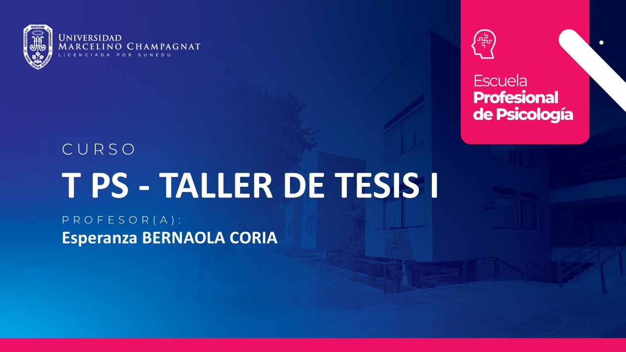 T PS - TALLER DE TESIS I