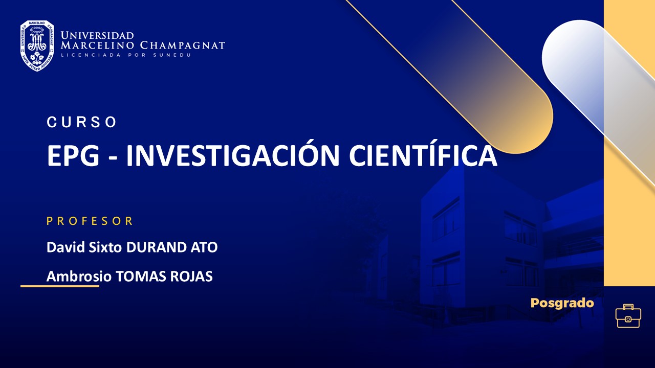 EPG - INVESTIGACIÓN CIENTÍFICA 
