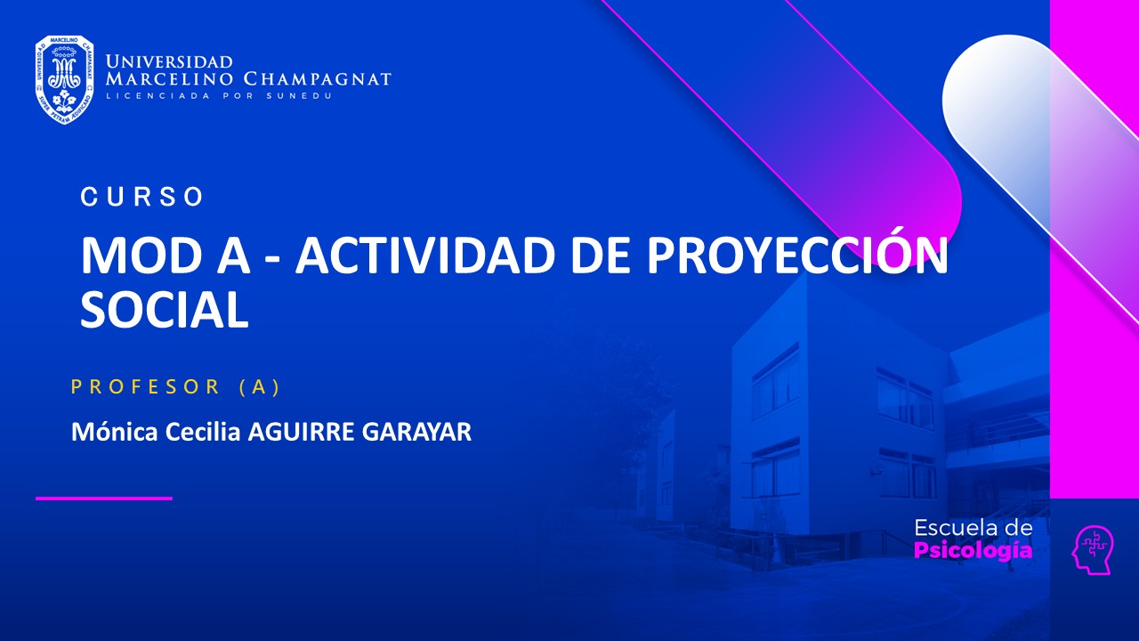 MOD A - ACTIVIDAD DE PROYECCION SOCIAL