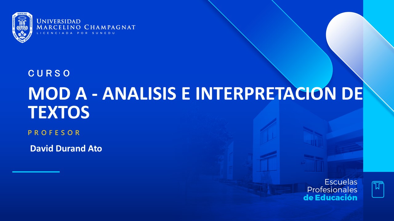 MOD A - ANALISIS E INTERPRETACION DE TEXTOS