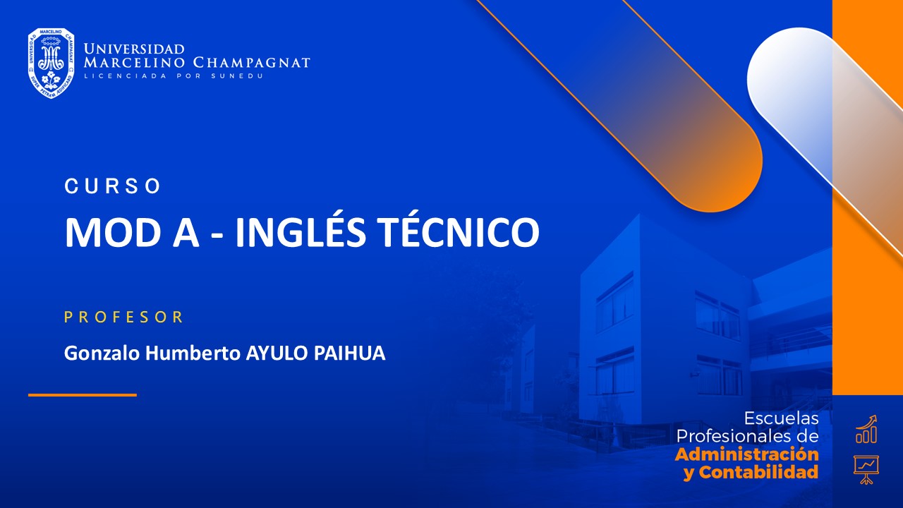 MOD A - INGLÉS TÉCNICO 