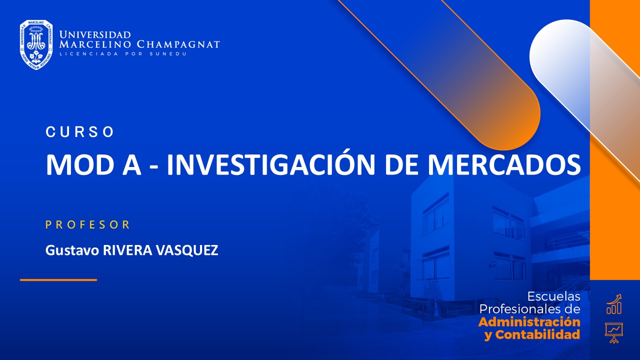 MOD A - INVESTIGACION DE MERCADOS