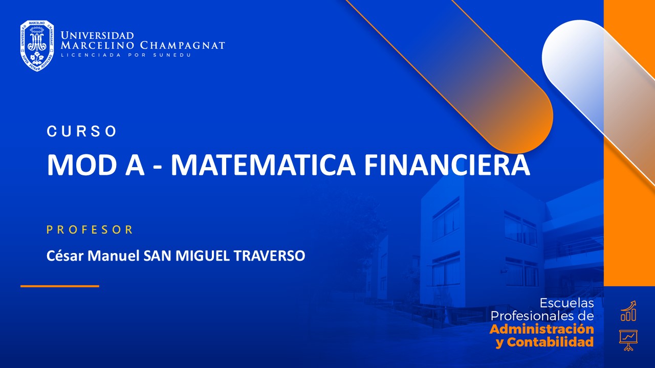 MOD A - MATEMATICA FINANCIERA