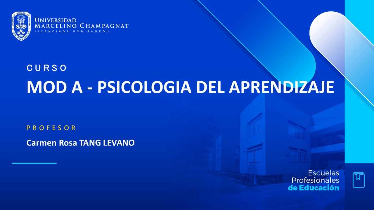 MOD A - PSICOLOGIA DEL APRENDIZAJE