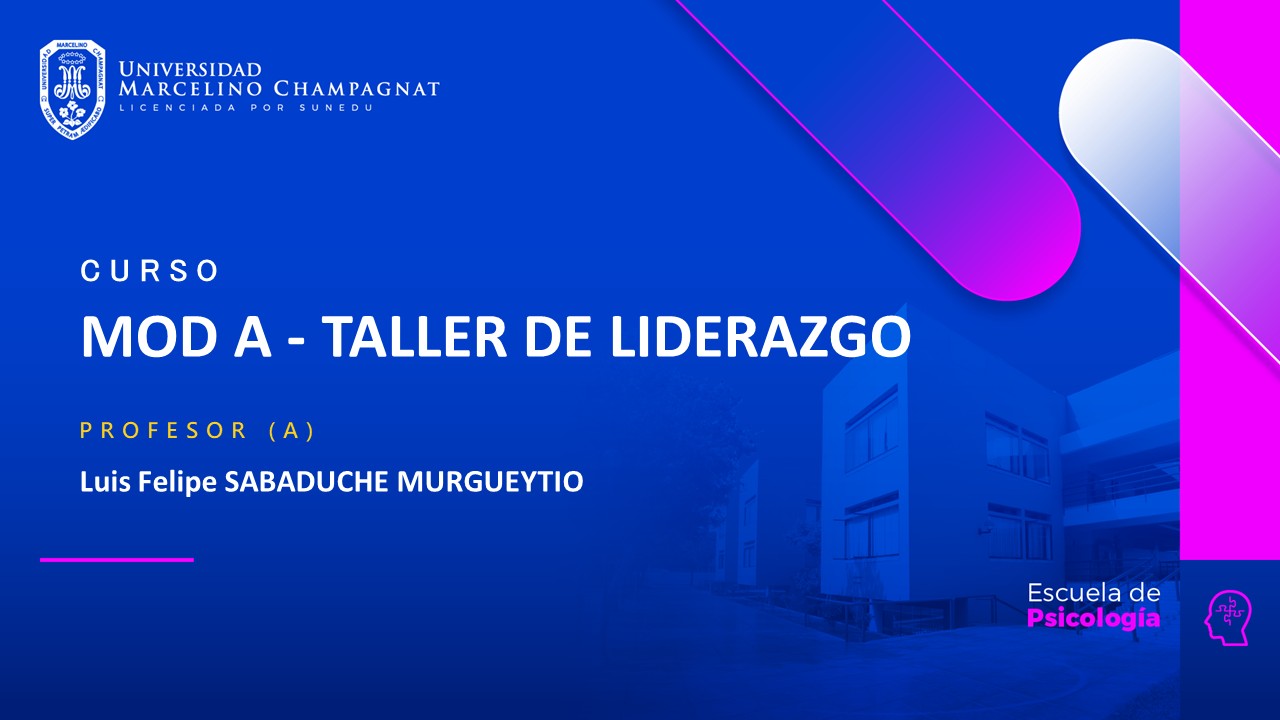 MOD A - TALLER DE LIDERAZGO 