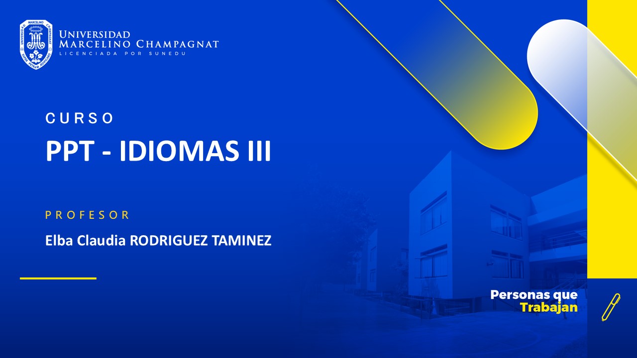 PPT - IDIOMAS III