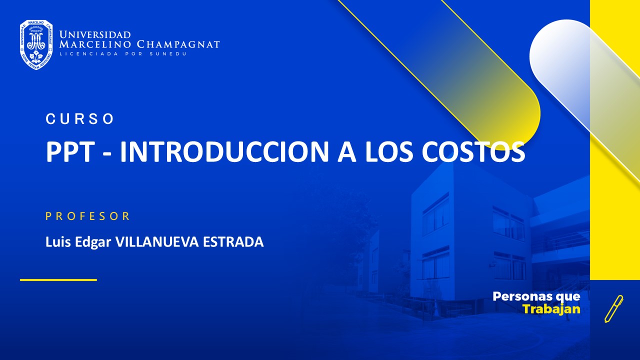 PPT - INTRODUCCION A LOS COSTOS