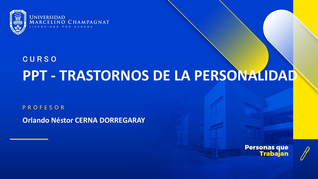PPT - TRASTORNOS DE LA PERSONALIDAD