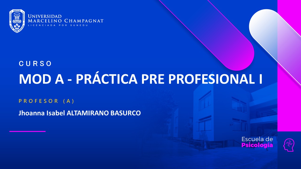 MOD A - PRACTICA PRE PROFESIONAL I