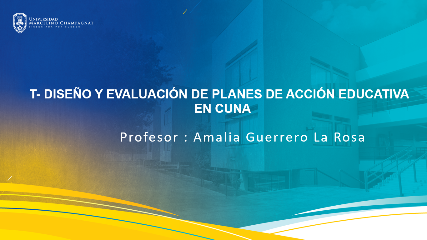T - DISEÑO Y EVALUACIÓN DE PLANES DE ACCIÓN EDUCATIVA EN CUNA