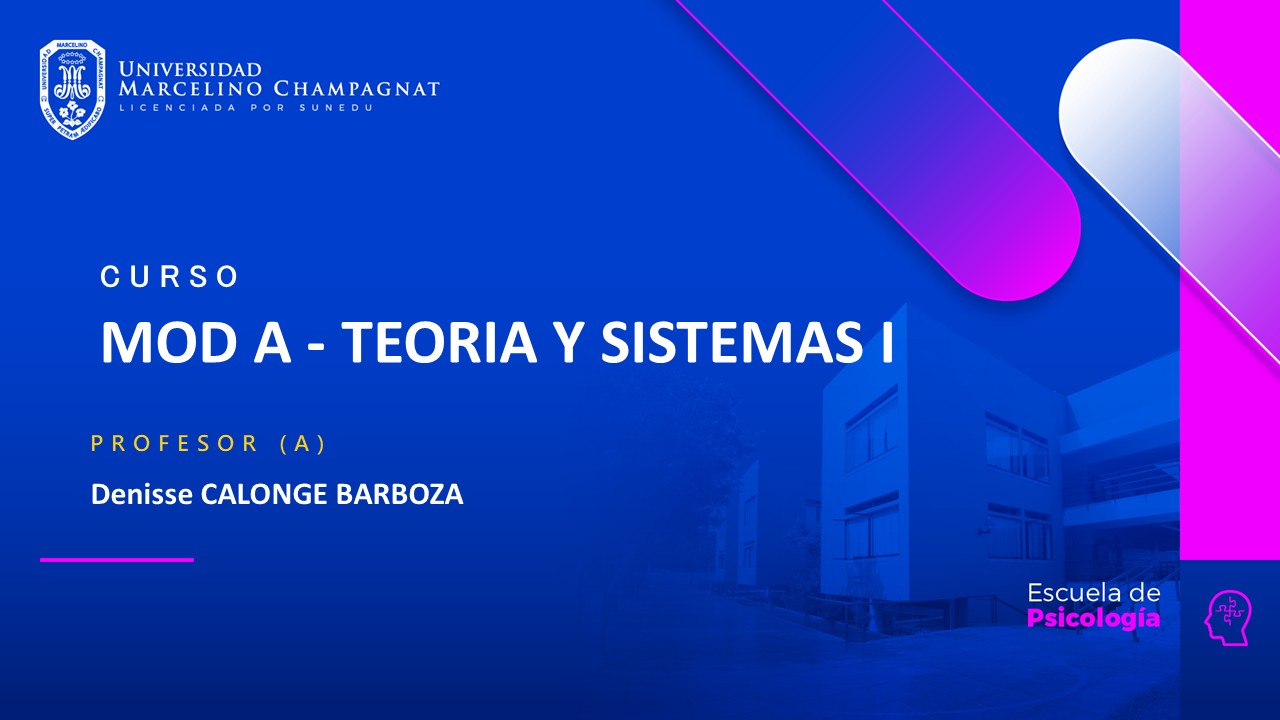 MOD A - TEORIA Y SISTEMAS I - VIRTUAL