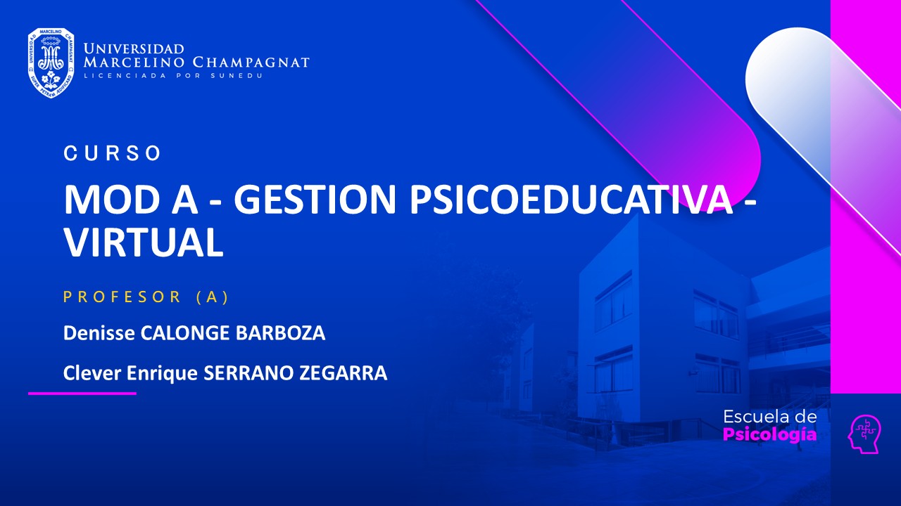 MOD A - GESTION PSICOEDUCATIVA - VIRTUAL