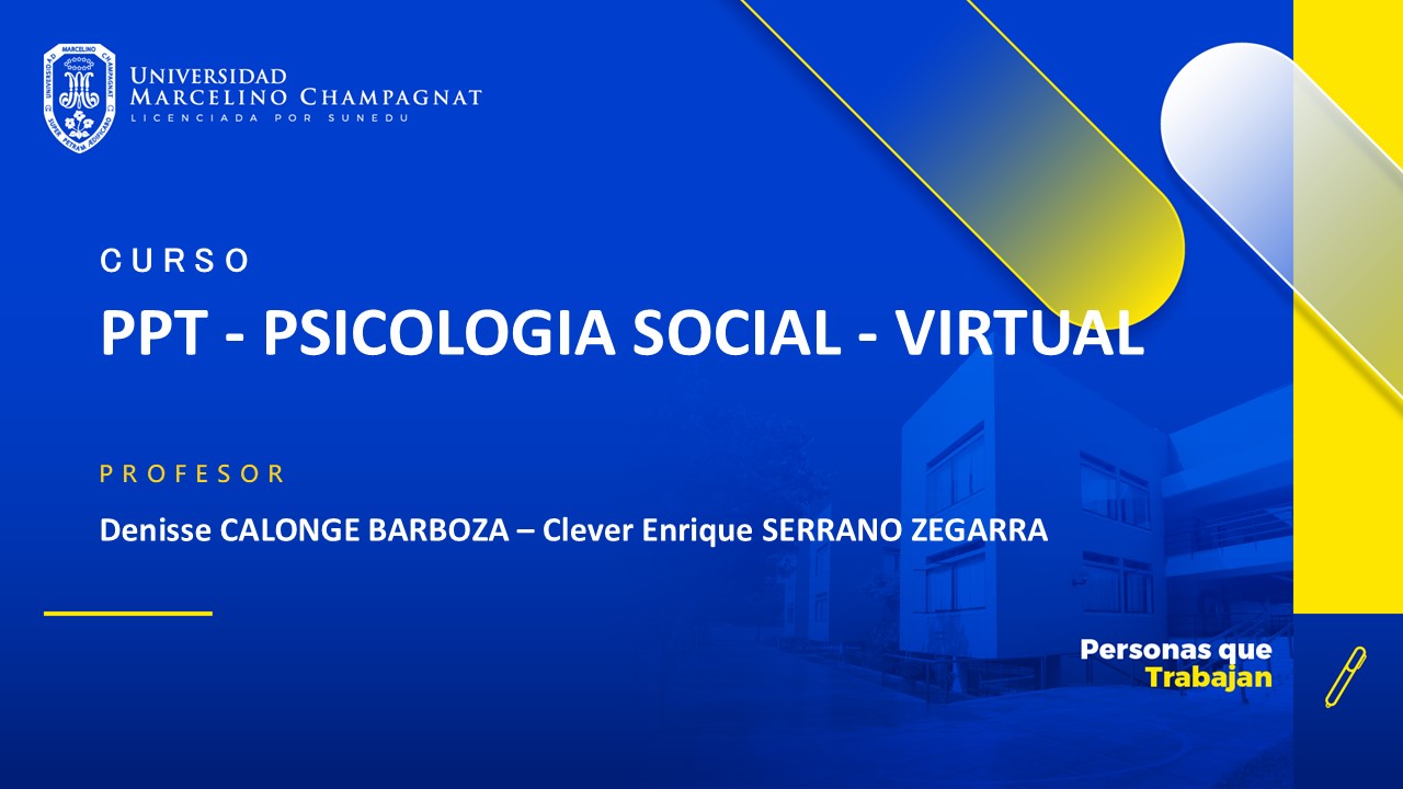 PPT - PSICOLOGIA SOCIAL - VIRTUAL