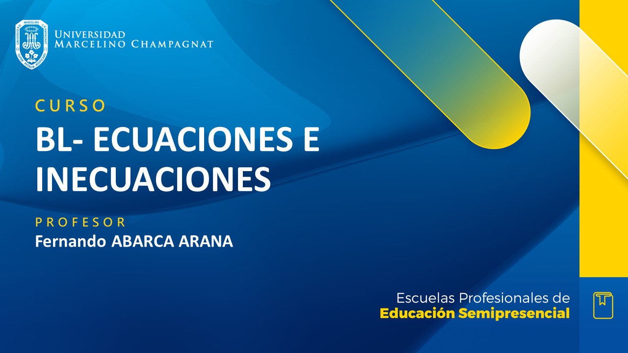 + BL - ECUACIONES E INECUACIONES
