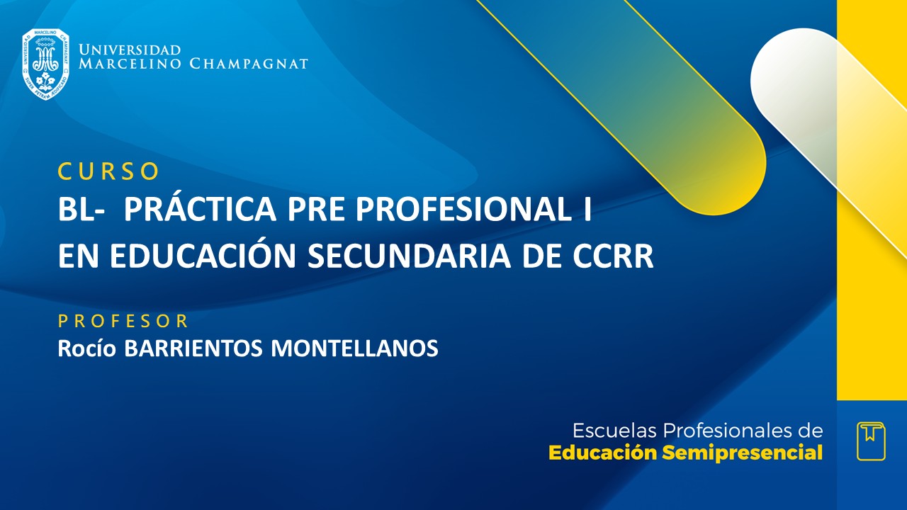 + BL - PRACTICA PRE PROFESIONAL I EN EDUCACION SECUNDARIA DE CCRR