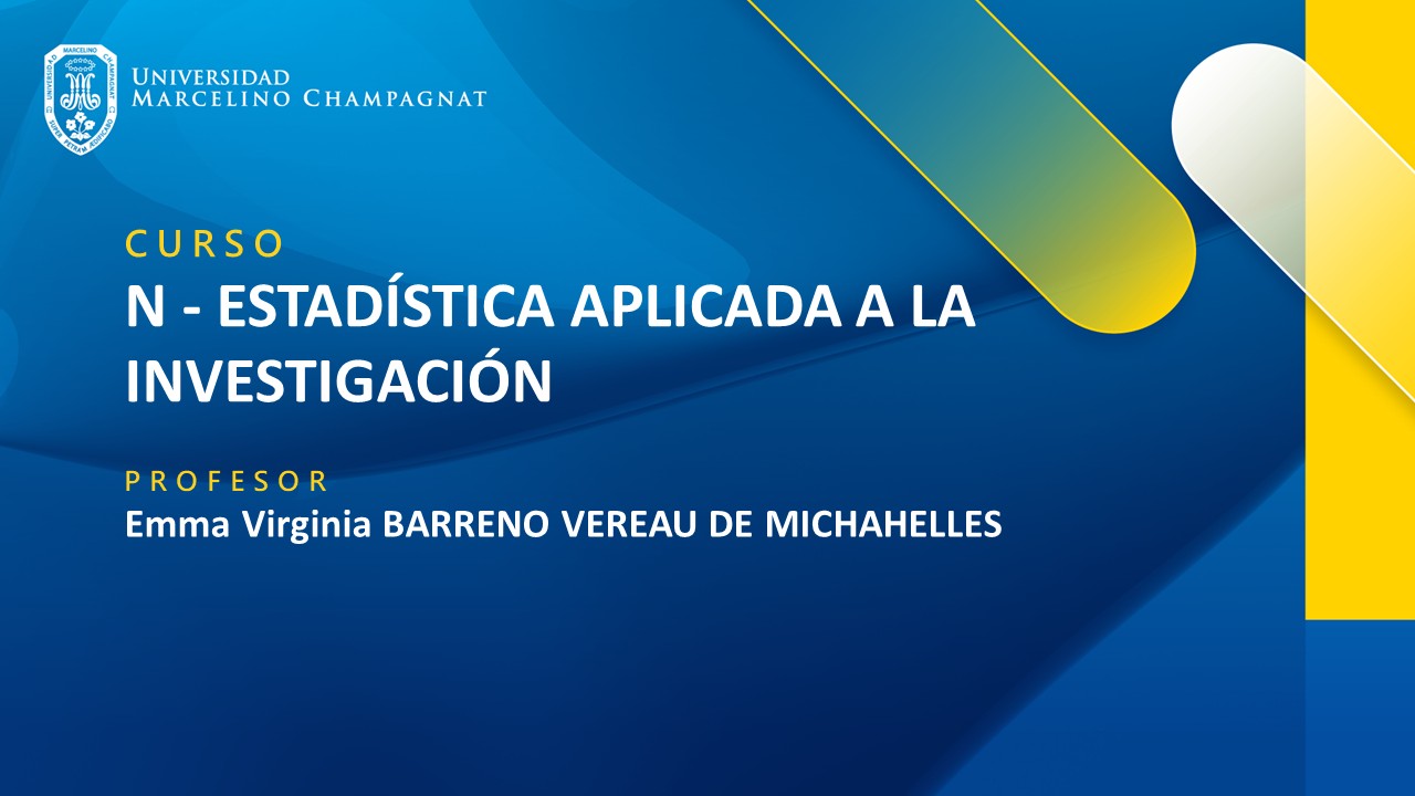 +N - ESTADÍSTICA APLICADA A LA INVESTIGACIÓN