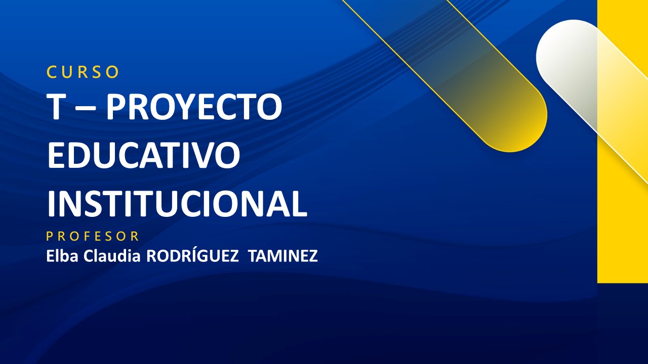 T - PROYECTO EDUCATIVO INSTITUCIONAL