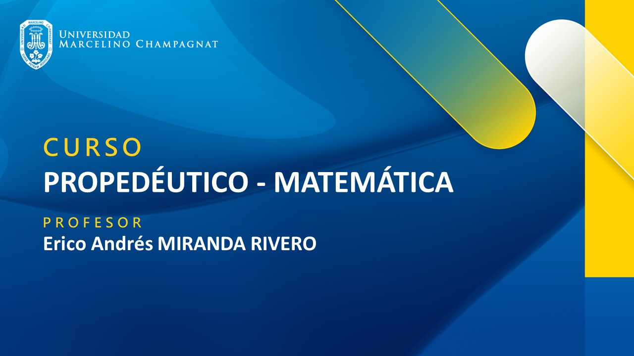 PROPEDÉUTICO - MATEMÁTICA 