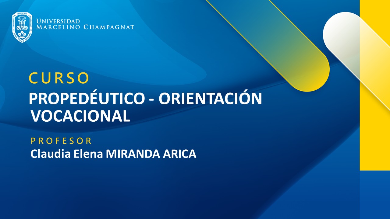 PROPEDÉUTICO - ORIENTACIÓN VOCACIONAL SECCION A